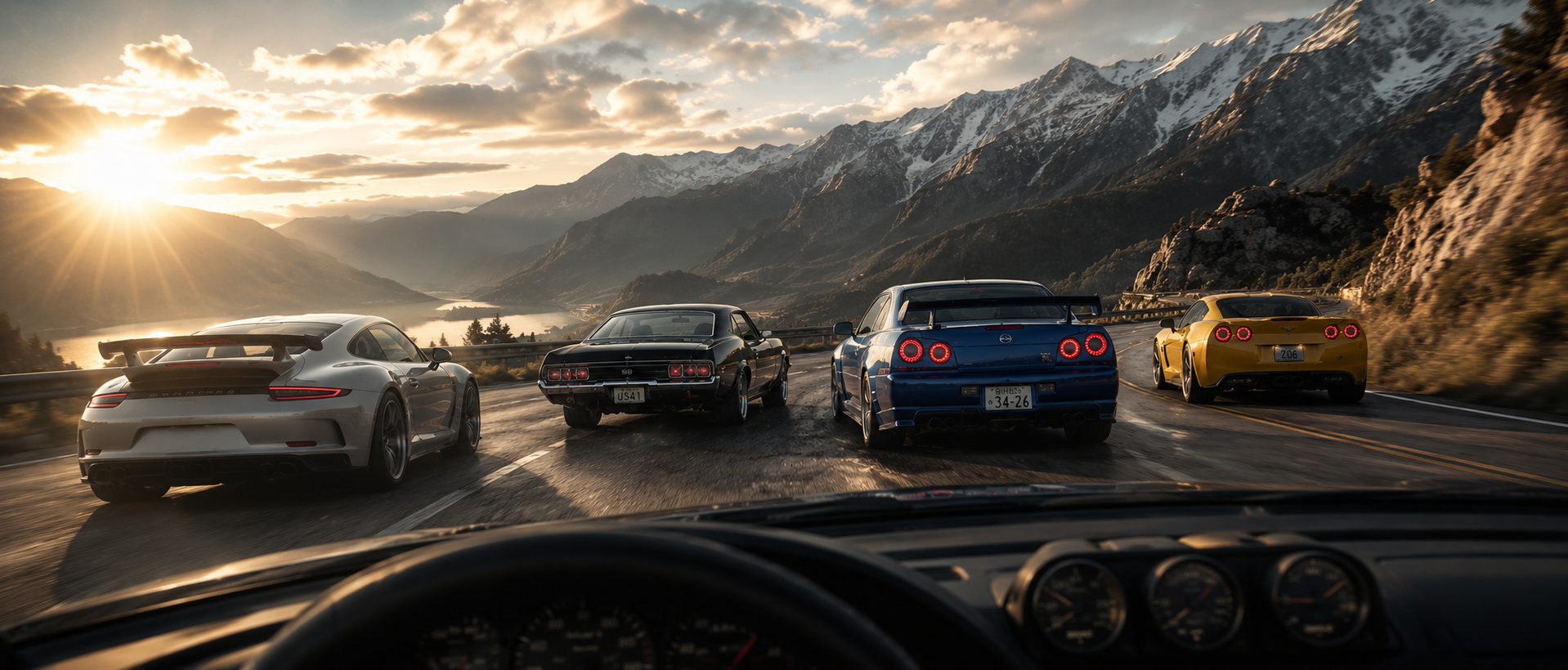 Hands on the steering wheel — the driver's perspective