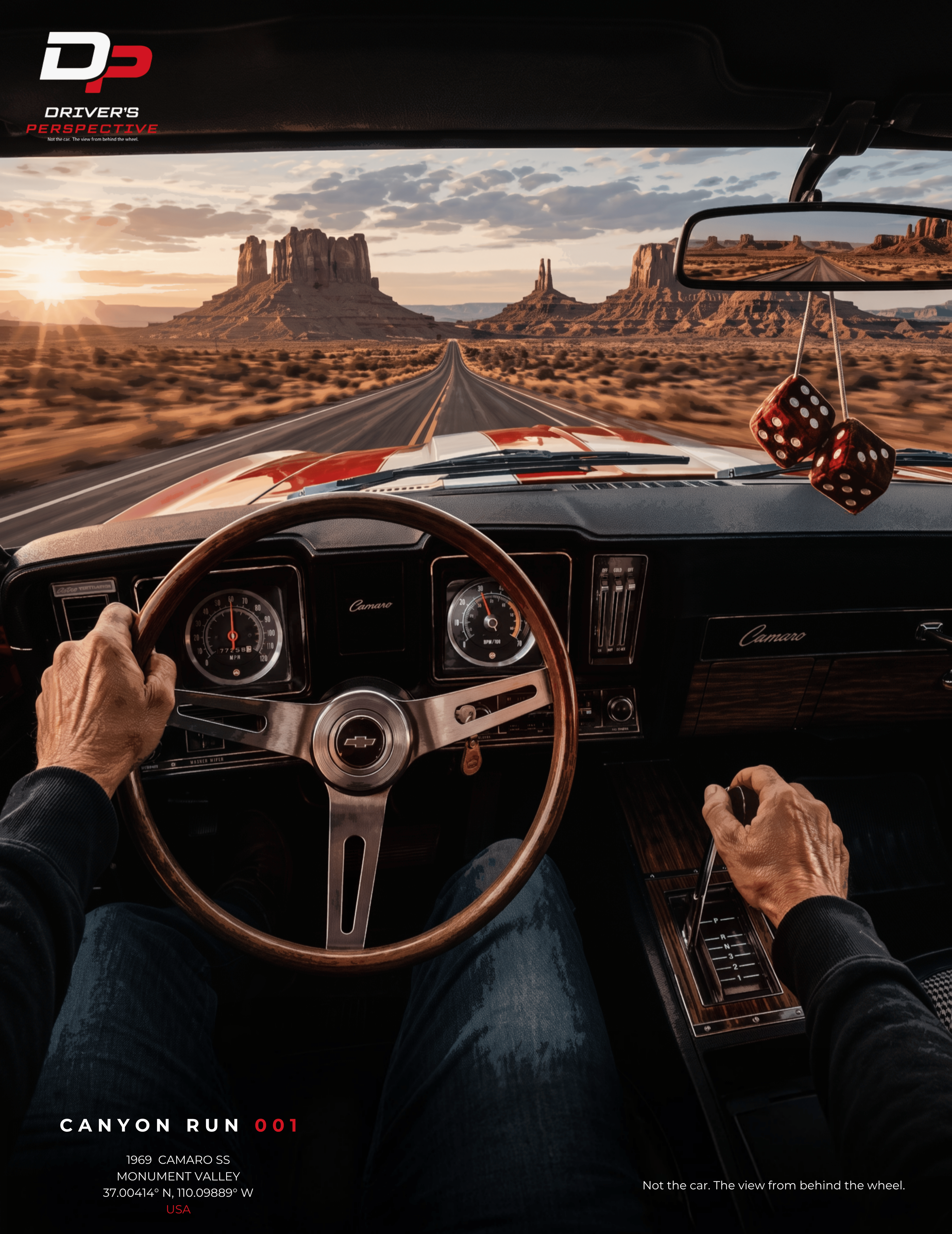 Canyon Run 001 — 1969 Camaro SS at Monument Valley